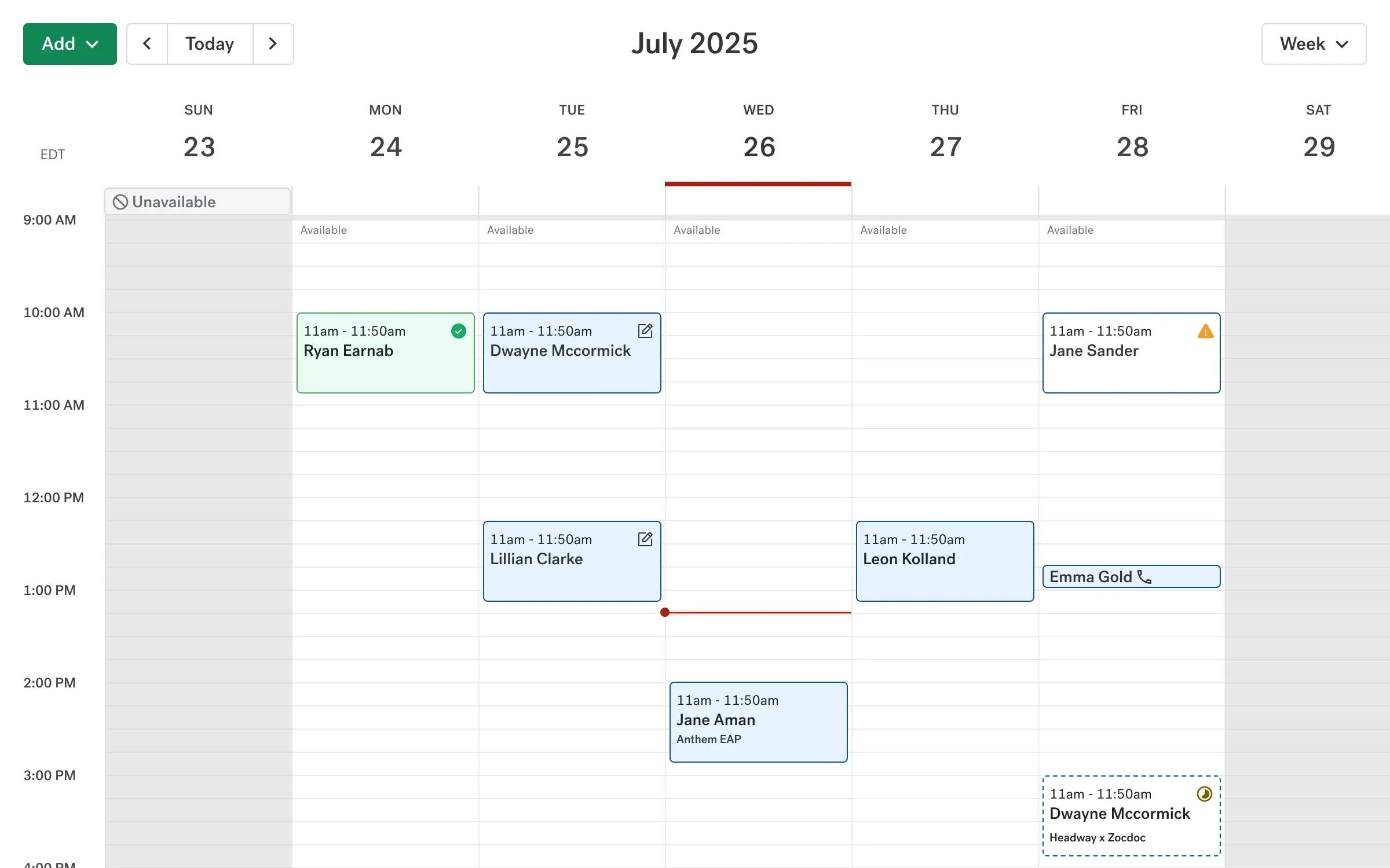 Real time scheduling